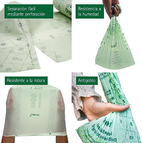 bioMat 2.6 Gallon Compostable Food Scrap Bags, 50 Count