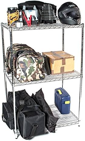 Omega 18" Deep x 60" Wide x 96" High 3 Tier Chrome Starter Shelving Unit