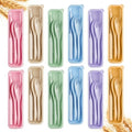 Quatish 12 Sets Travel Utensils Set with Case,Camping Utensils Multicolor