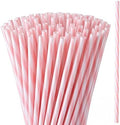 Honeydak 50 Pcs Reusable Plastic Straws Bulk,Pink and White Striped
