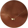 Turandoss Christmas Gifts for Grandkids - Dainty 18K Gold Plated Tiny Heart Initial A-Z Letter Pendant Necklace Stocking Stuffers for Teen Girls Jewelry