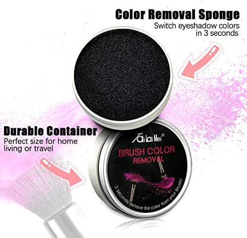 TailaiMei 2 Pack Color Removal Cleaner Sponge, Quickly & Easily Clean Makeup Brushes Powder Without Water or Chemical Solutions Eliminating Drying Time - Switch Eyeshadow Colored Immediately