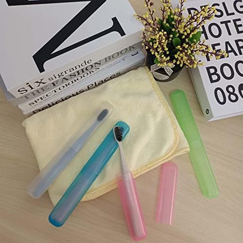 Medsuo 4 PCS Plastic Toothbrush Cases, Travel Toothbrush Holder
