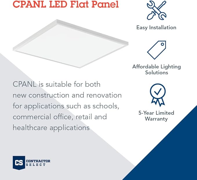 Lithonia Lighting CPANL 2x2 LED Flat Panel Light, 2 ft. by 2 ft. LED Light Panel