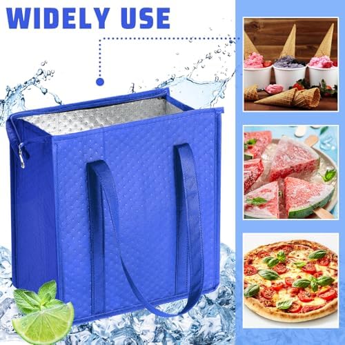 Paterr 4 Pcs Insulated Grocery Bags Reusable, with Zipper