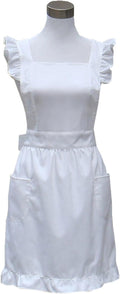 Hyzrz Cute Lovely Cotton Retro Kitchen Cooking Aprons for Women Girls Vintage Baking Apron with Pockets for Mother Gift