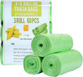 Jaoul Trash Bags 4 Gallon, Small Garbage Bags Strong Tear & Leak Resistant, Unscented Trash Bags for Kitchen, Bathroom, Office, Restroom, Car, Green, 60 Counts