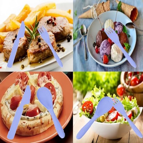Wheat Straw Travel Cutlery Set Portable Knife Fork Spoon with Storage Case