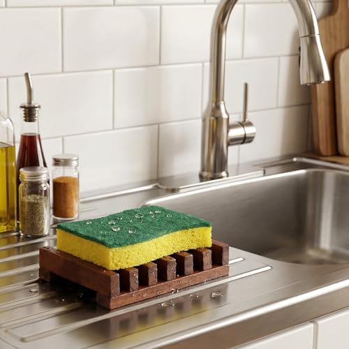 Wood Soap Holder for Shower Teak Soap Dish Teak Wood By HTB Soaps Tray for Shower Kitchen Sink Sink Bathroom Bathtub Extend Soaps Life and Keep Dry