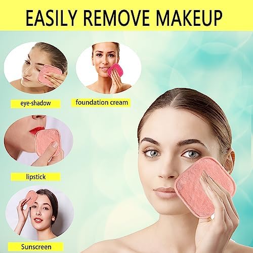 Makeup Remover Cloths Face Pads Reusable Microfiber Facial Cleansing Cloths