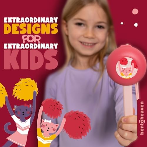 Bentoheaven Kids Utensils Set with Case, Reusable Fork & Spoon, Cats