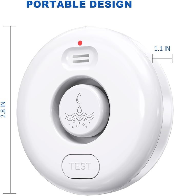 WiFi Water Leak Detectors 5 Pack, 120dB Adjustable Loud Water Leak Sensor