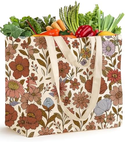 Miss Adola Cute Extra Large Canvas Grocery Tote Bag