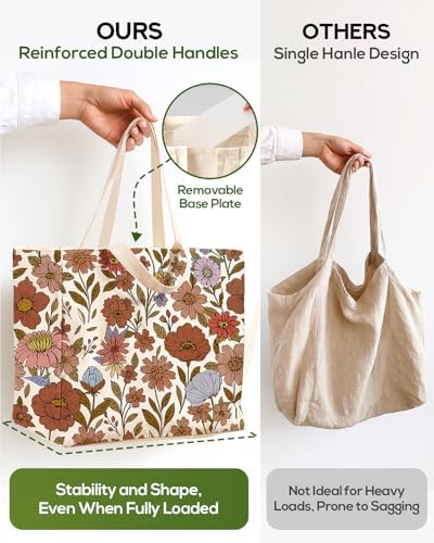 Miss Adola Cute Extra Large Canvas Grocery Tote Bag