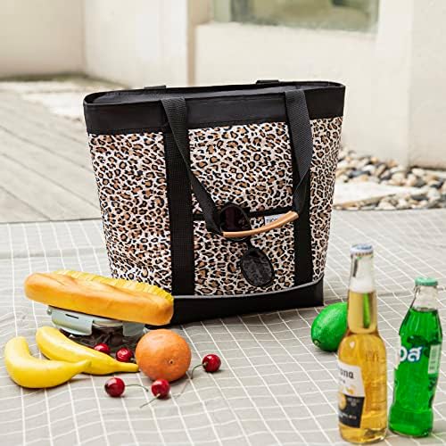 Insulated Cooler Bag Reusable Grocery Tote Bags Transport Large Lunch Box for Women