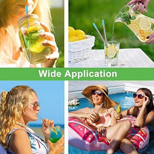 Kynup Reusable Metal Travel Straws with Case & Cleaning Brushes (4Pack)