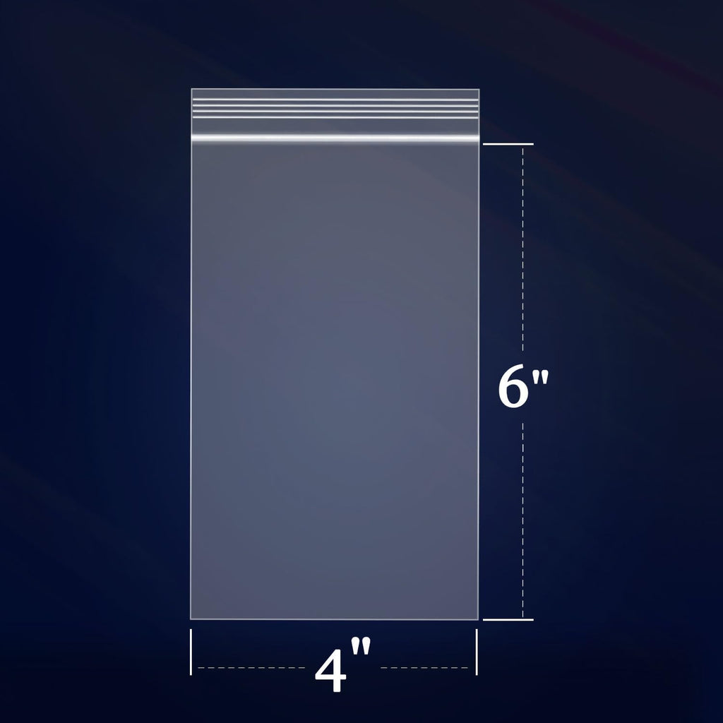 iMailer - 500 Count - 4" x 6" Small Plastic Bags- 2 Mil Clear Reclosable Bags