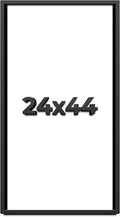 24x44 Shadow Box Frame Black | 1 Inch Deep Solid Wood Shadowbox Display Frame |