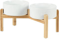 Ceramic Raised Double Bowls Set