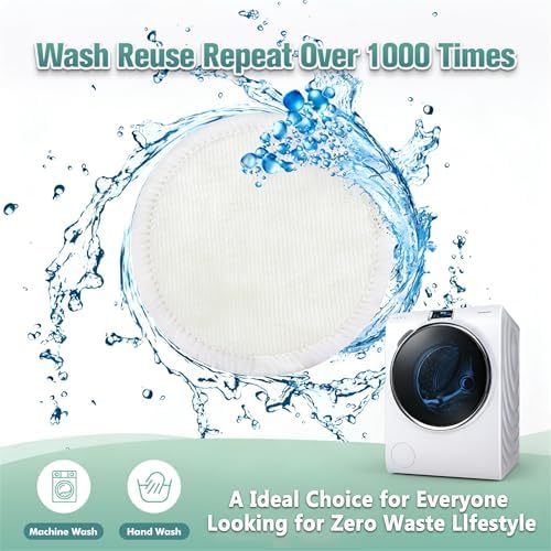 wegreeco 40 Pack Reusable Makeup Remover Pads, Washable Reusable Cotton Rounds Pads for Face, Makeup Remover Cloths for All Skin - (Velour, 3 Color)