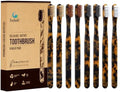 Isshah Plant-Based Cellulose Acetate Toothbrushes - 8 Pack - Tortoise