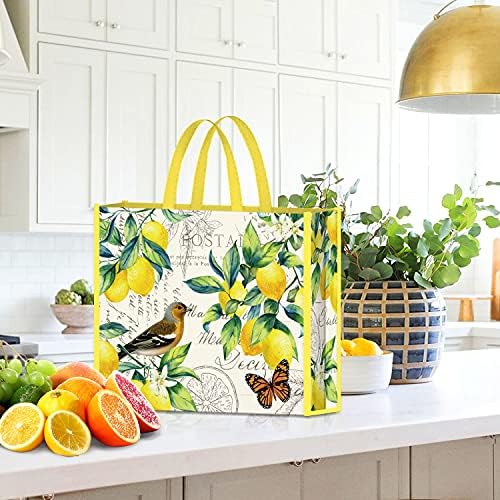 NymphFable Shopping Bags, 6 Pack Mixed Reusable Grocery Tote Bags 50LBS