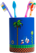 Sega Sonic The Hedgehog Gamer Kids Toothbrush Holder - Makeup Brushes/Pens Tumbler, (Officially Licensed Product) By Franco