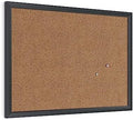 U Brands Cork Bulletin Board, 17" x 23", Black Wood Frame