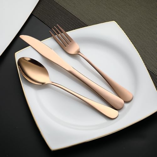 DEVICO Travel Utensils with Case, 5 Piece Portable Silverware Set for Work