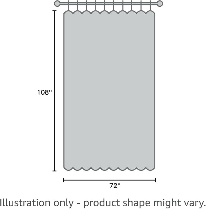 MISS SELECTEX Fabric Shower Curtain, Hotel Quality Waffle Weave Shower Curtain- Spa,Heavy Duty Waffle Shower Curtain for Bathroom/Shower, Machine Washable, Water Repellent,108x72,Beige
