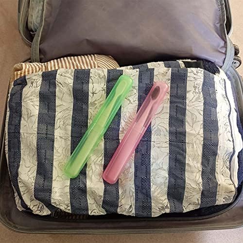 Medsuo 4 PCS Plastic Toothbrush Cases, Travel Toothbrush Holder