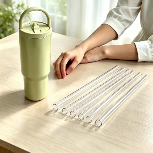 Thickened PCTG Replacement Straw for Hydrojug Sport 32oz, 6 Straws 1 Brush