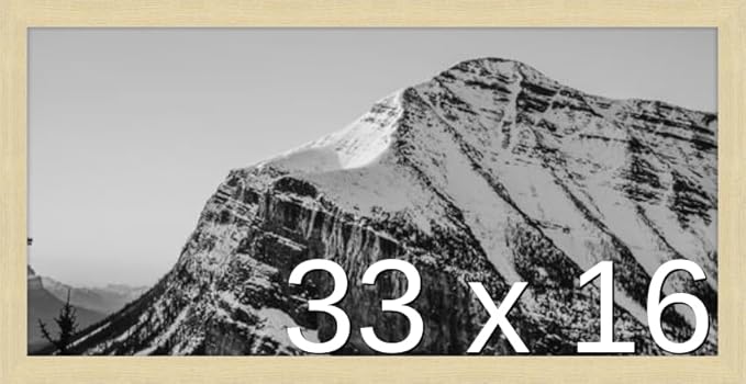 Frame It Easy 33 x 16 Wheat Wood Frame