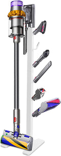 Storage-Stand-Docking-Station-Holder Compatible with V15 Detect V11 V10 V8 V7 V6 Cordless Vacuum Cleaners, Stable Metal Organizer Rack(White, 6 Hooks)