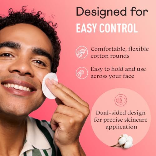 Swisspers Premium Exfoliating Cotton Rounds, Dual-Sided (Pack of 1)