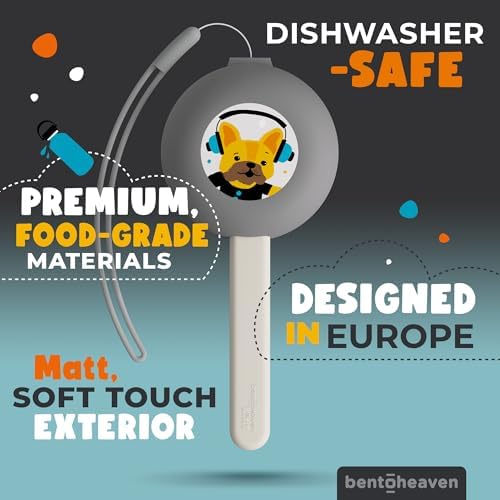 Bentoheaven Kids Utensils Set with Case, Reusable Fork & Spoon, Bulldog