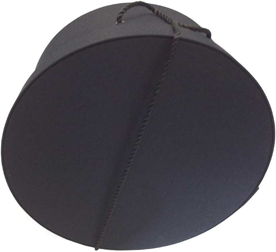 Sarah's Hat Boxes Classic Black Hat Box – 8.75" x 4.5" (Dia. x Ht.) Handmade in USA – Odorless Non-Toxic Adhesive, Cording Handle – Premium Storage for Hats & Accessories