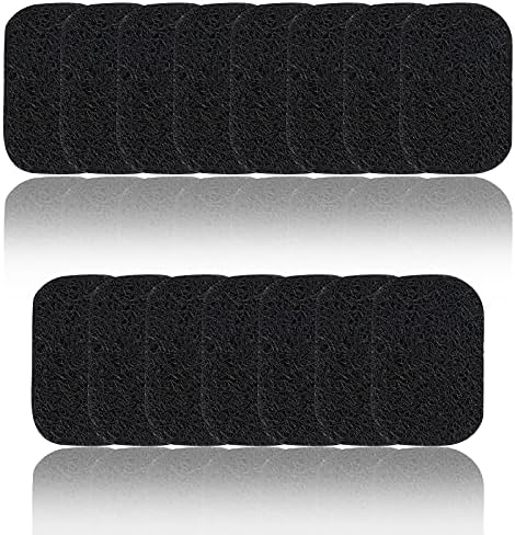 15 Piece Soap Savers Pads - Black BPA Free Holder for Bar Soap, Non-Slip Self Draining Dish Lift for Shower, Kitchen, Bathroom - Tray Bulk Accessories
