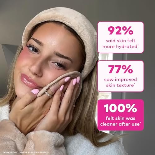 The Original MakeUp Eraser 7-Day Set, Erase All Makeup With Just Water, Including Waterproof Mascara, Eyeliner, Foundation, Lipstick, Sunscreen, and More! (Sweet Cream), 7ct