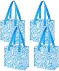 VENO 2/4 Pack Compact Reusable Grocery Shopping Bags with Hard Bottom