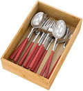 Bamboo Kitchen Drawer Organizer 9"x 6", Storage Box for Utensil Organizer