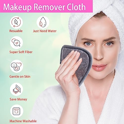 Makeup Remover Cloths Face Pads Reusable Microfiber Facial Cleansing Cloths