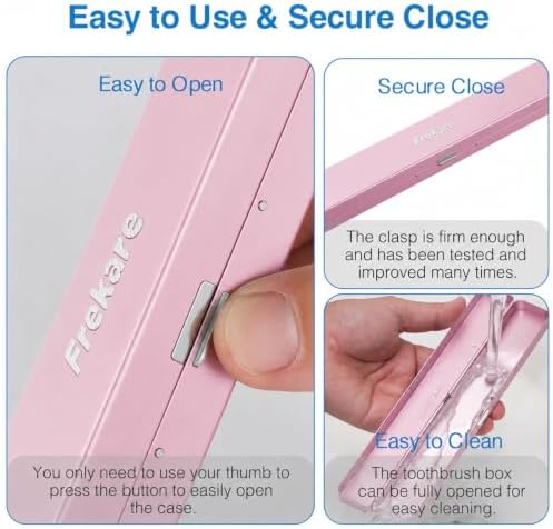 2 Pack Toothbrush Case Aluminum, Travel Toothbrush Holder Kit Portable