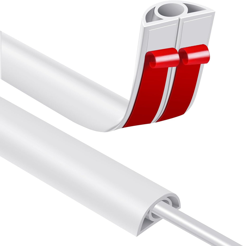 Floor Cord Covers for Wires 6FT Cable Hider Wire Cover Self Adhesive Cord Hider Floor for Offices, Homes, Workshops, Warehouses Cable Cavity 0.3" W x 0.3" H