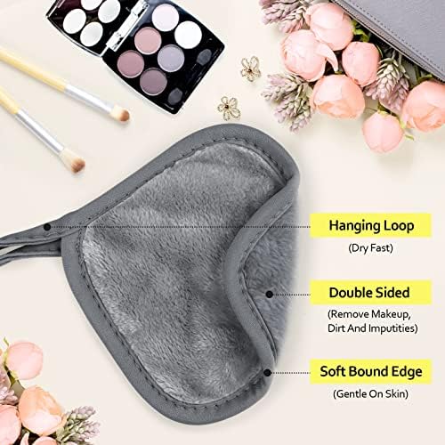 HOMEXCEL Makeup Remover Cloth 12 Pack Reusable Makeup Remover Pads Washable