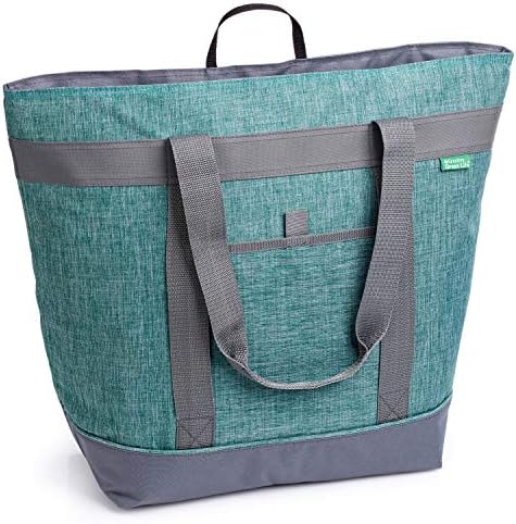 Jumbo Insulated Cooler Bag - Heavy Duty Soft Insulated Grocery Bag (Green)