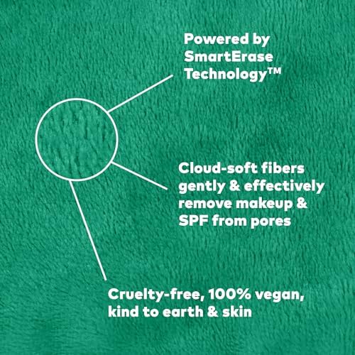 The Original MakeUp Eraser PRO, Effortlessly Remove All Makeup Using Only Water, Including Waterproof Mascara, Eyeliner, Foundation, Lipstick, Sunscreen,and More! Green, 1ct.