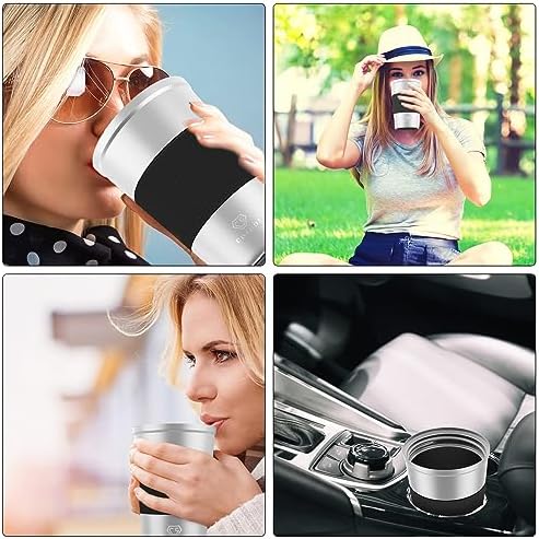 CS COSDDI 12 oz Coffee mug - Stainless Steel Coffee Cup with Leakproof Lid