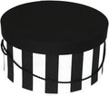 Sarah's Hat Boxes Classic Wide Stripe Hat Box – 12.75" x 6.5" (Dia. x Ht.) Handmade in USA – Odorless Non-Toxic Adhesive, Cording Handle – Premium Storage for Hats & Accessories