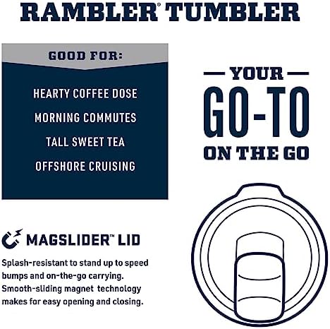 YETI Rambler 20 oz Stainless Steel Vacuum Insulated Tumbler w/MagSlider Lid